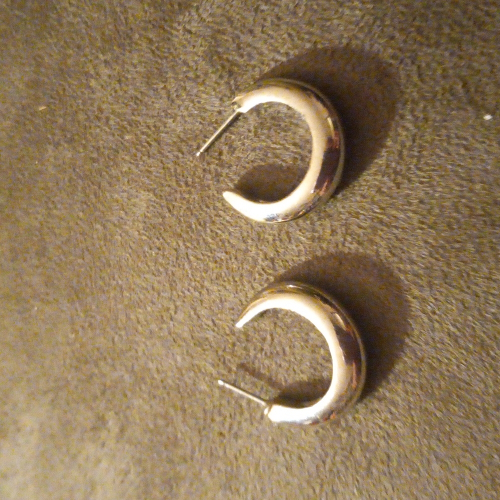 Real silver hoop errings